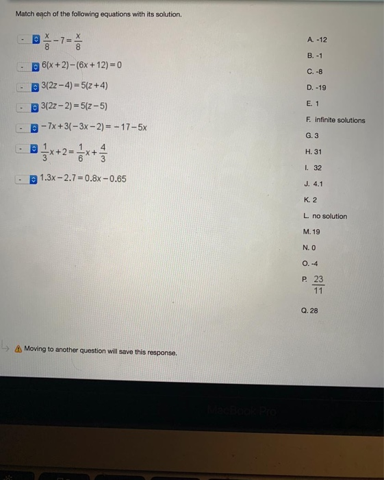 Solved Match each of the following equations with its | Chegg.com