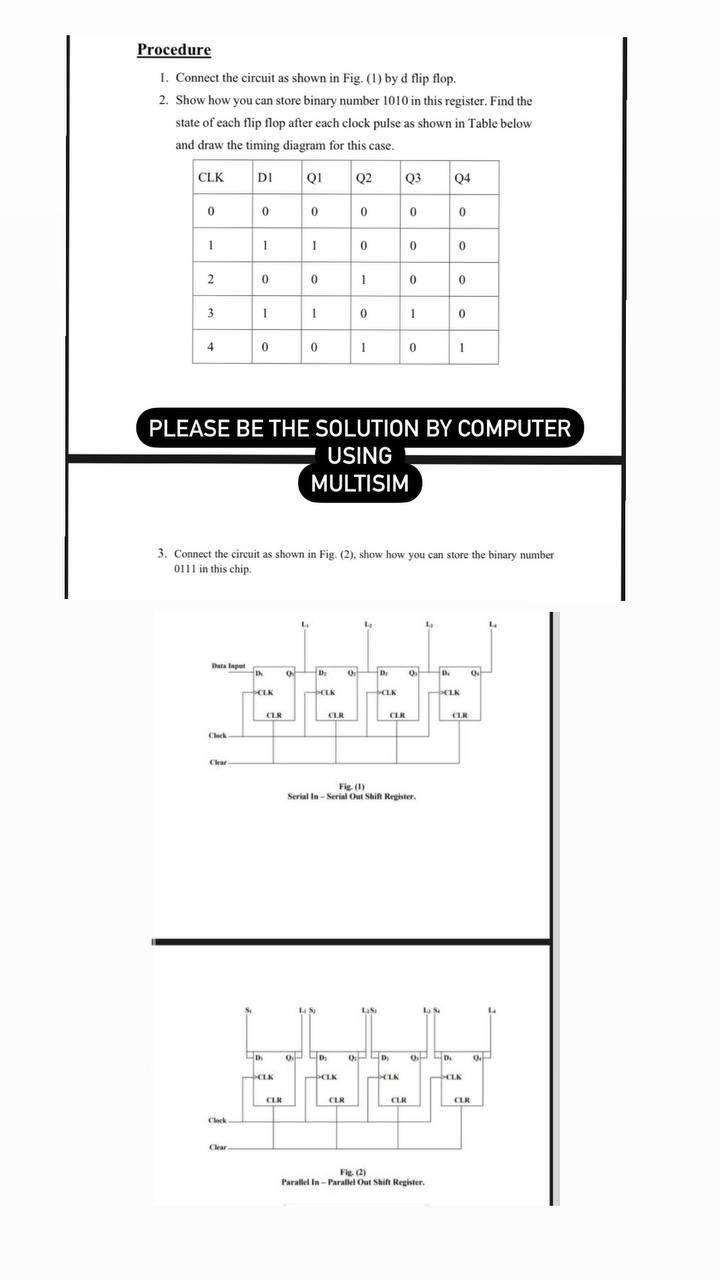Solved Procedure 1. Connect the circuit as shown in Fig. (1) | Chegg.com
