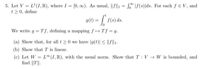 Solved 5 Let V L I R Where I 0 00 As Usual Chegg Com