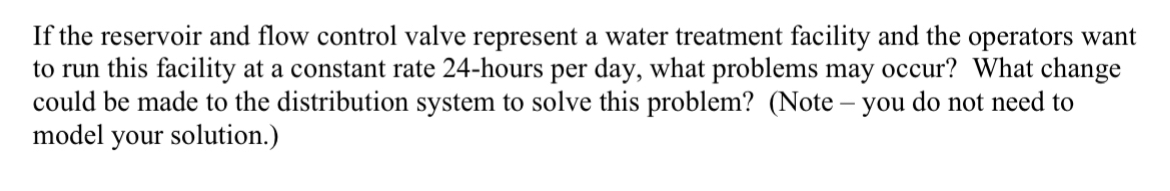 Solved If the reservoir and flow control valve represent a | Chegg.com