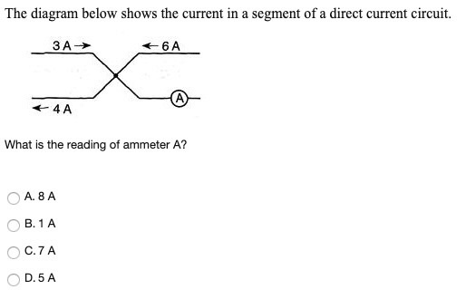 Solved The diagram below shows the current in a segment of a | Chegg.com