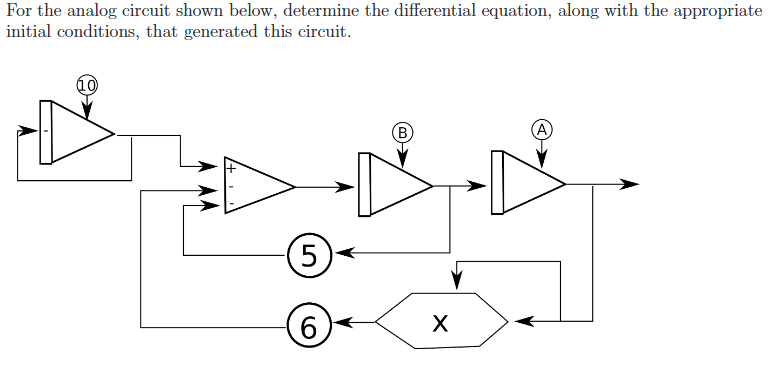 Solved For the analog circuit shown below, determine the | Chegg.com