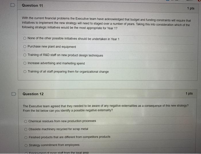 Solved U Question 11 1 pts With the current financial | Chegg.com