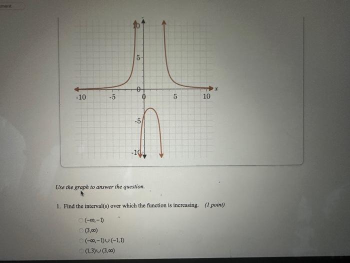 Solved Use the graph to answer the question. 1. Find the | Chegg.com