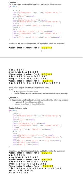 Solved Question 1: Dealing with dynamic array in C++ | Chegg.com