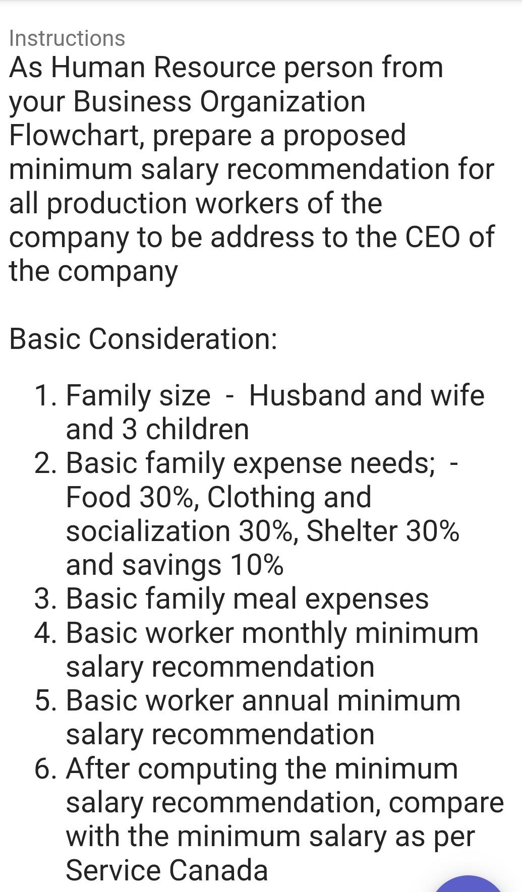 Instructions As Human Resource person from your | Chegg.com | Chegg.com