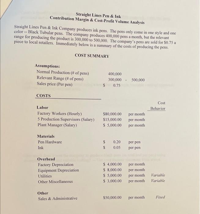 solved-straight-lines-pen-ink-contribution-margin-chegg