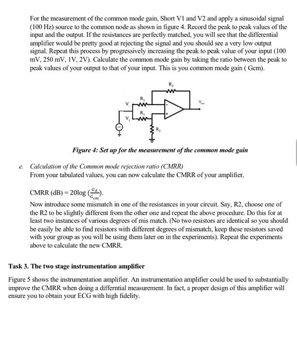 BME/ELE 420/520 Lab 5 The instrumentation Amplifier