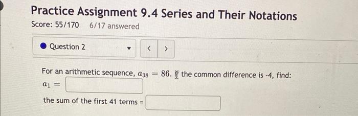Solved Practice Assignment 9.4 Series and Their Notations | Chegg.com