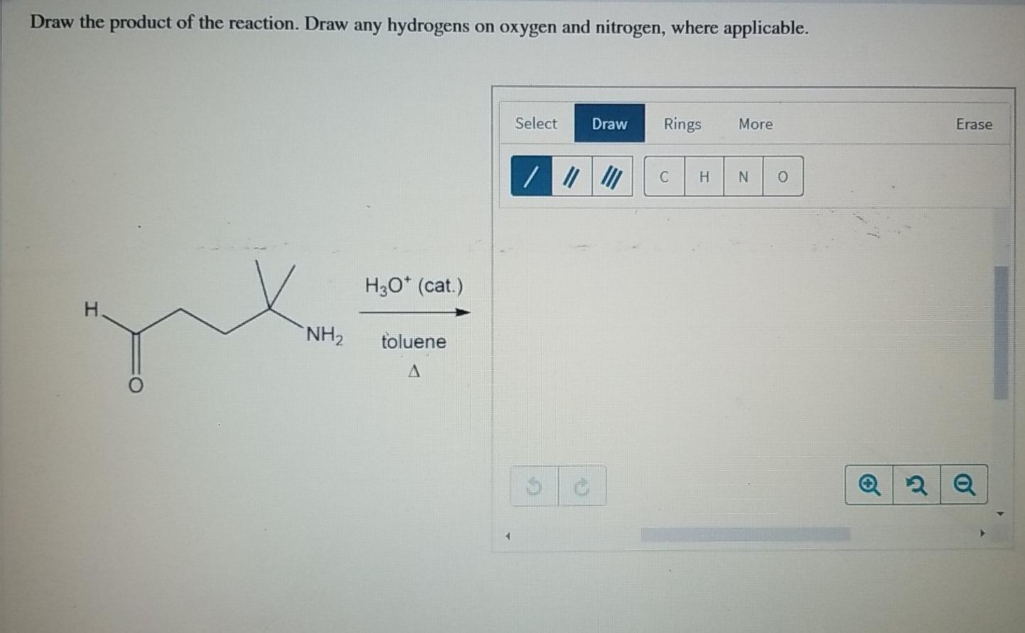 Solved Draw the product of the reaction. Draw any hydrogens | Chegg.com