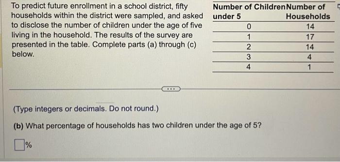 Solved To Predict Future Enrollment In A School District, | Chegg.com