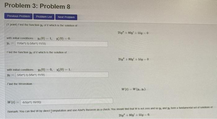 Solved Problem 3: Problem 8 Previous Problem Problem List | Chegg.com