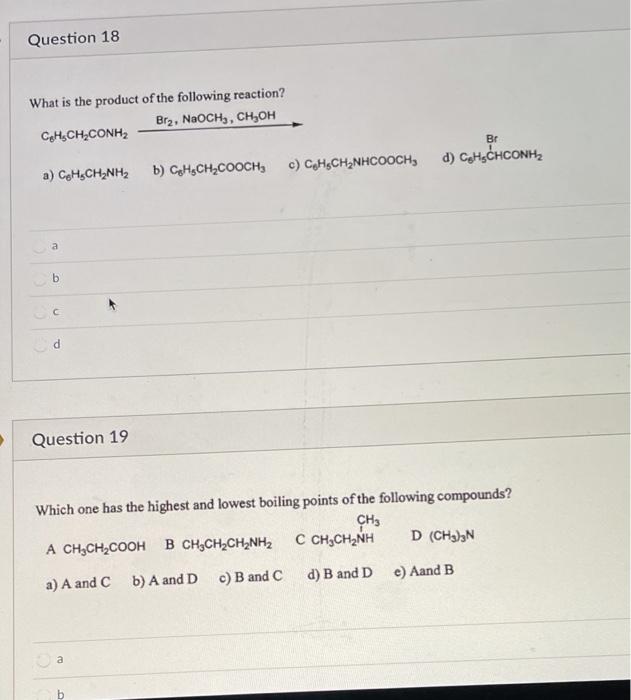 Solved Question 18 What is the product of the following | Chegg.com