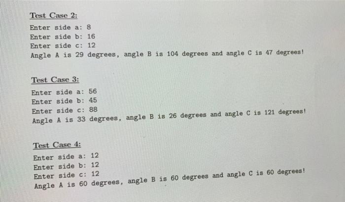 Solved COP2271 MATLAB HW2 Angles of a Triangle (40 points) | Chegg.com
