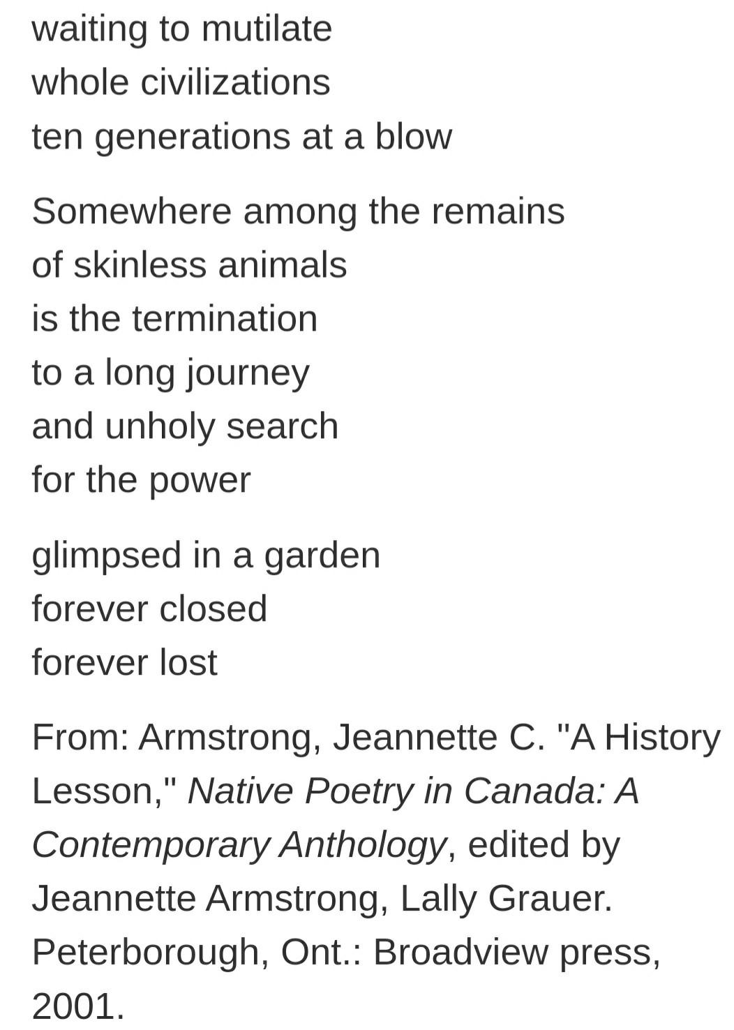 History Lesson By Armstrong Out of the belly