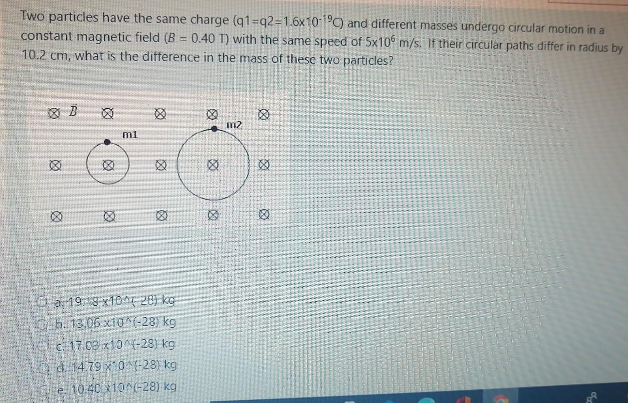 Solved Two particles have the same charge (91=q2=1.6x10-1°C) | Chegg.com