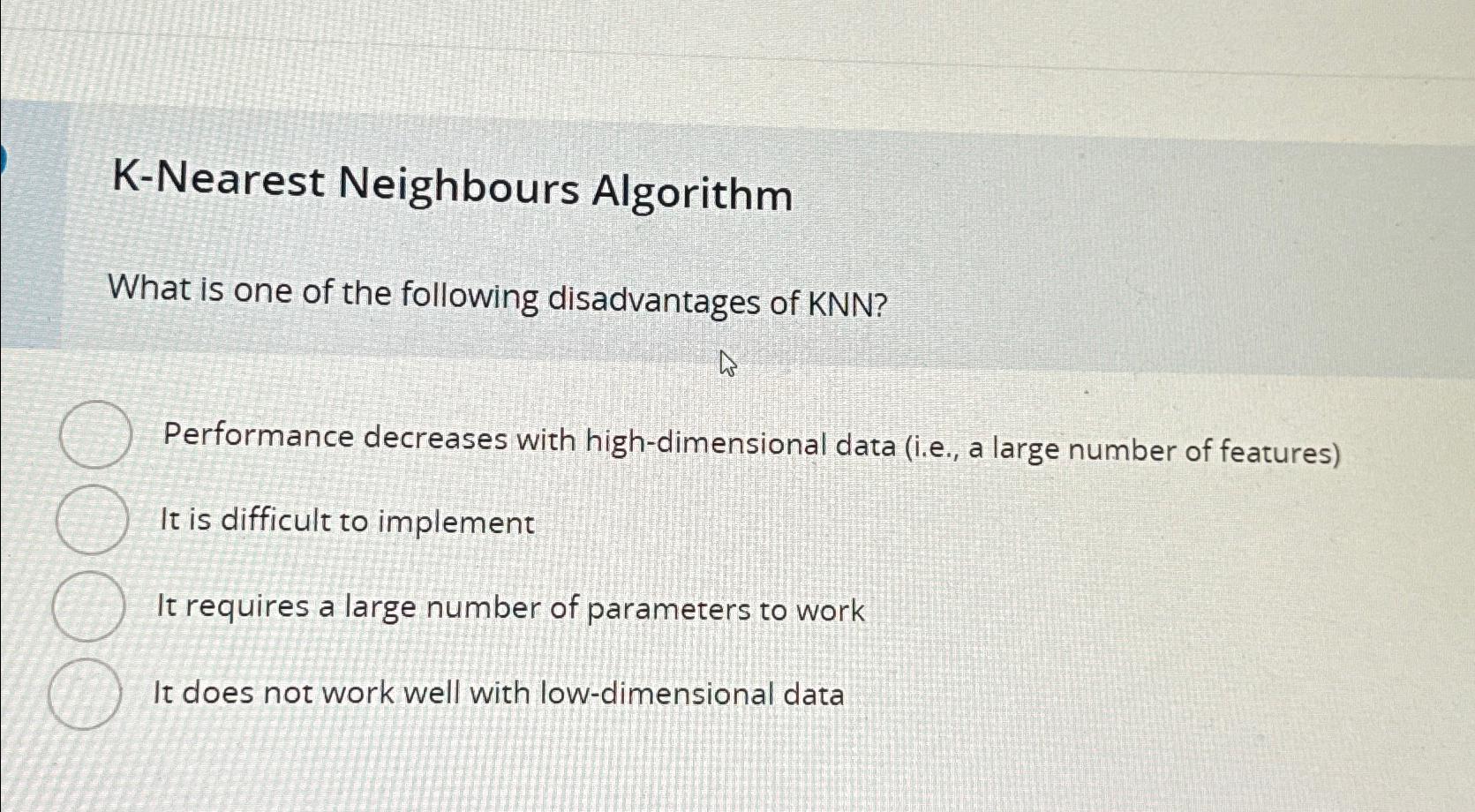 solved-k-nearest-neighbours-algorithmwhat-is-one-of-the-chegg