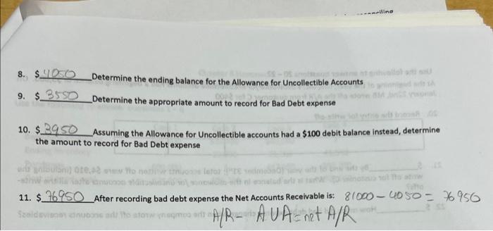 Solved Use the following to answer questions 8-11 The | Chegg.com