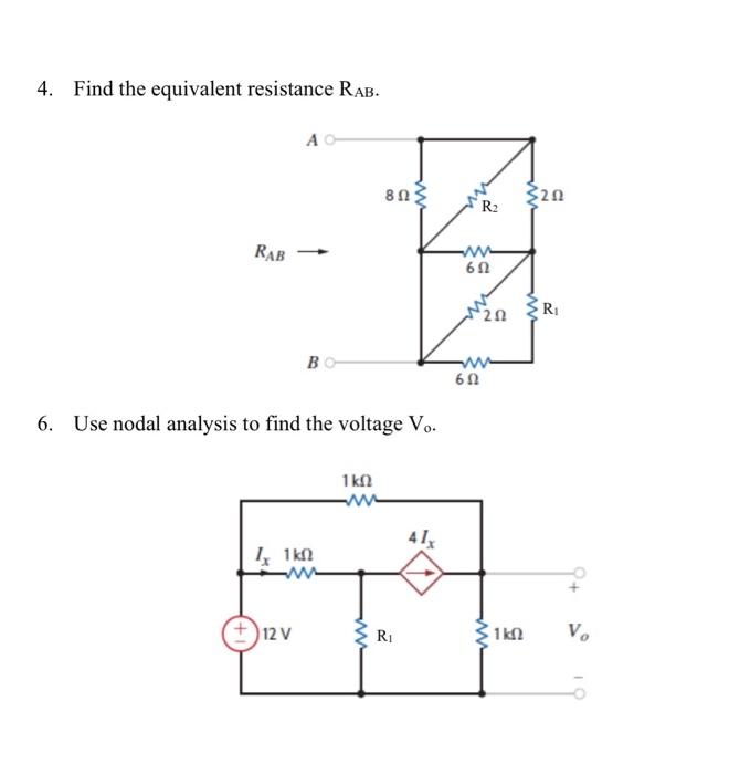 Testing Electrical Circuts R1 R2 Solved In any of the following circuits value of R1 and R2 | Chegg.com