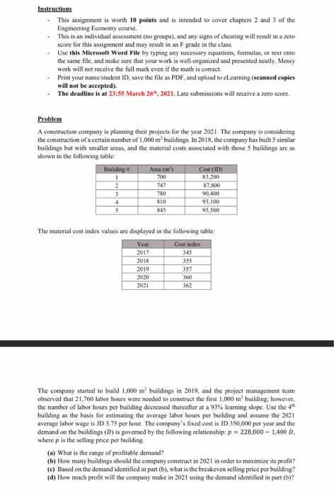 Solved Instructions • This assignment is worth 10 points and | Chegg.com
