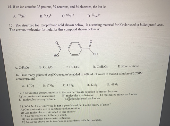 solved-14-if-an-ion-contains-33-protons-39-neutrons-and-chegg