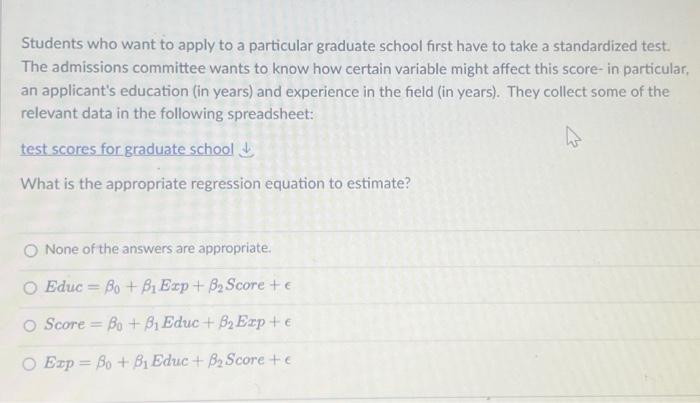 Solved Students who want to apply to a particular graduate | Chegg.com