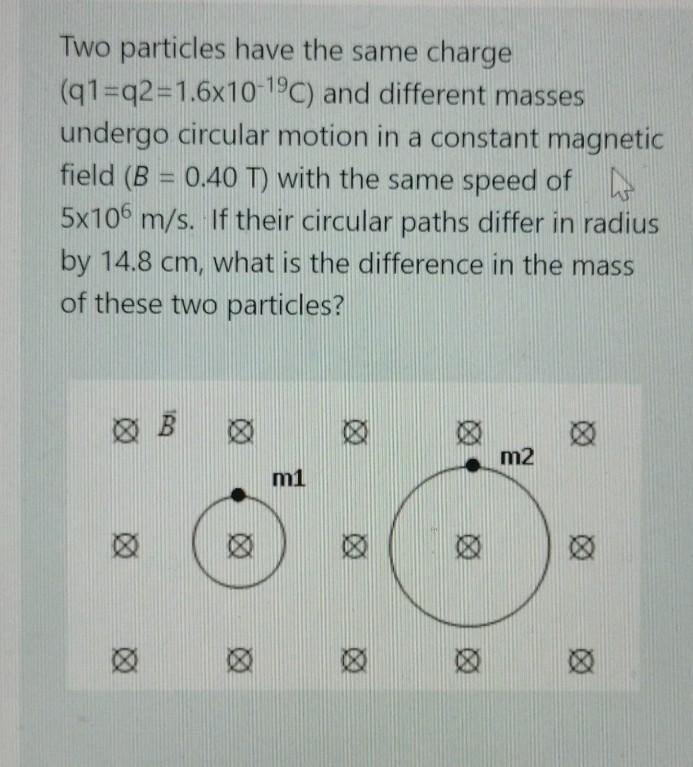 Solved Two particles have the same charge (q1=q2=1.6x10-19C) | Chegg.com