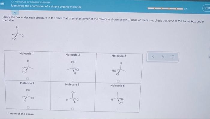 Solved Check The Box Under Each Structure In The Table That | Chegg.com