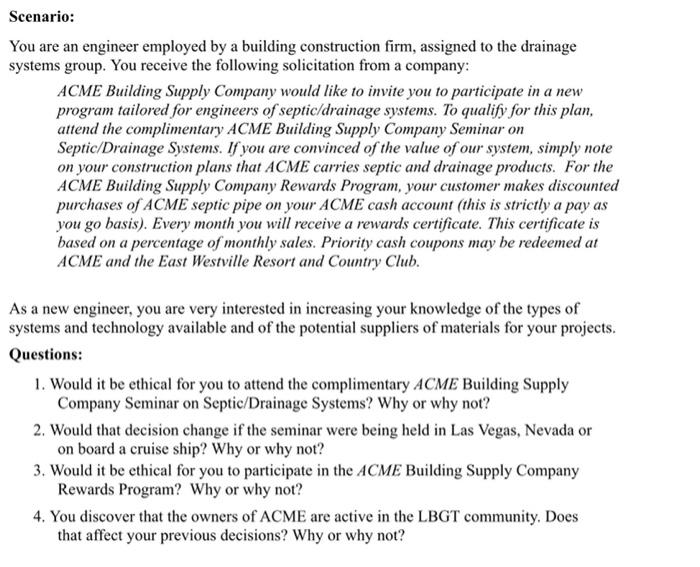 Solved Scenario You are an engineer employed by a building