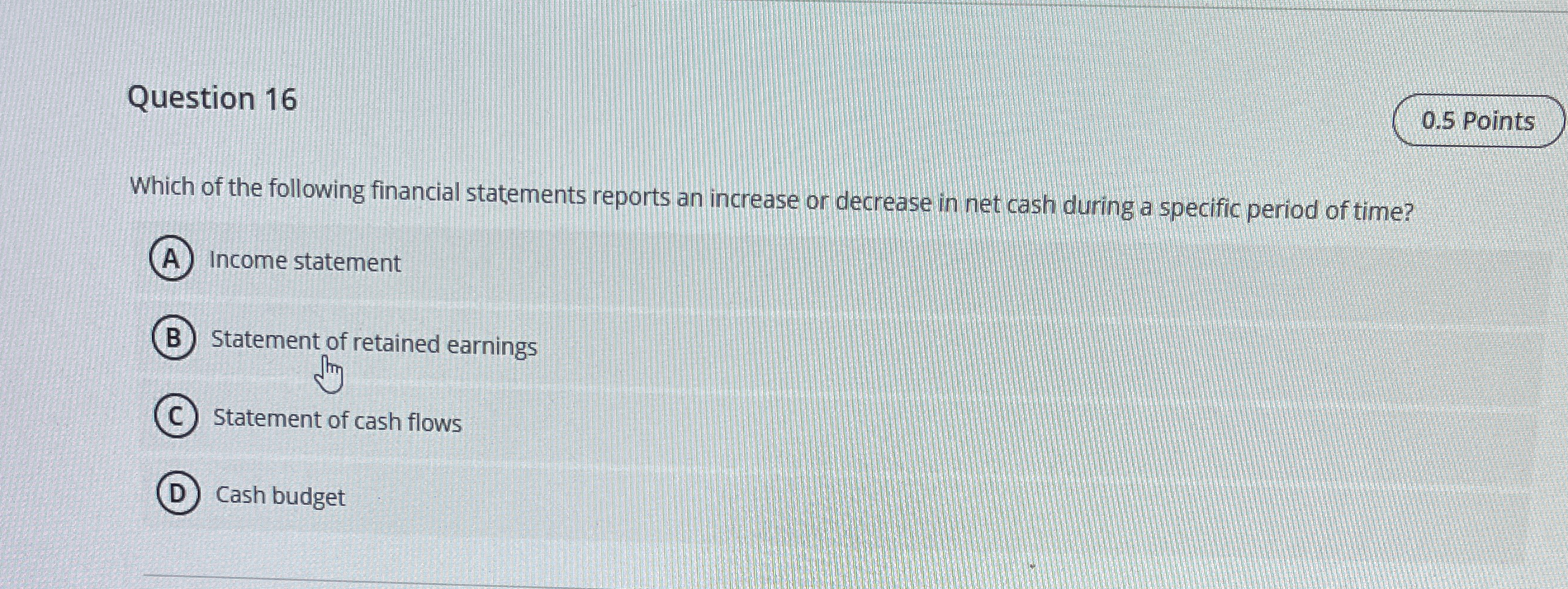 Question 160.5 ﻿PointsWhich of the following | Chegg.com