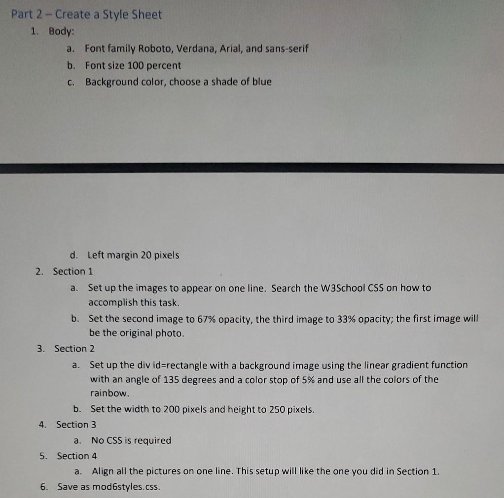 Solved For this module, you will create a new web page | Chegg.com