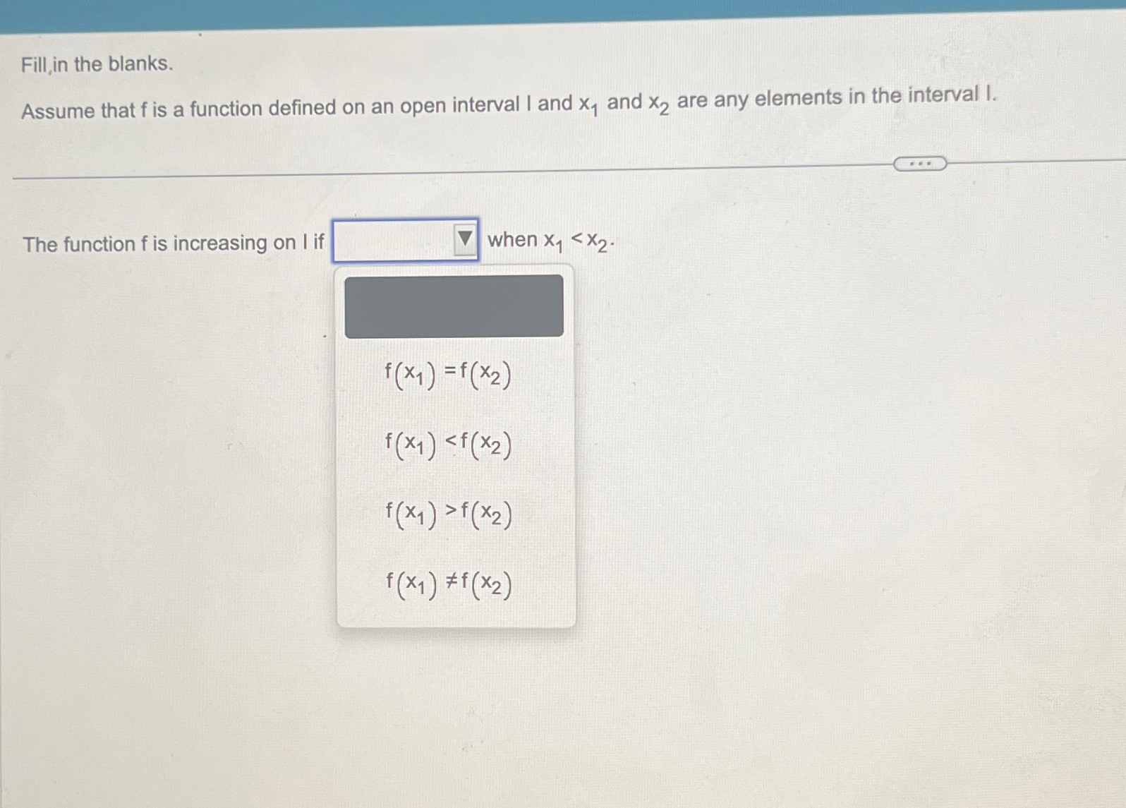 Solved Fill, in the blanks.Assume that f ﻿is a function | Chegg.com