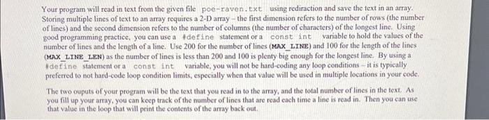 Solved Need help with a program to read a file using | Chegg.com