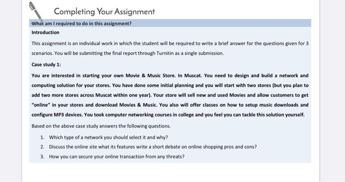 Solved Completing Your Assignment What am I required to do | Chegg.com