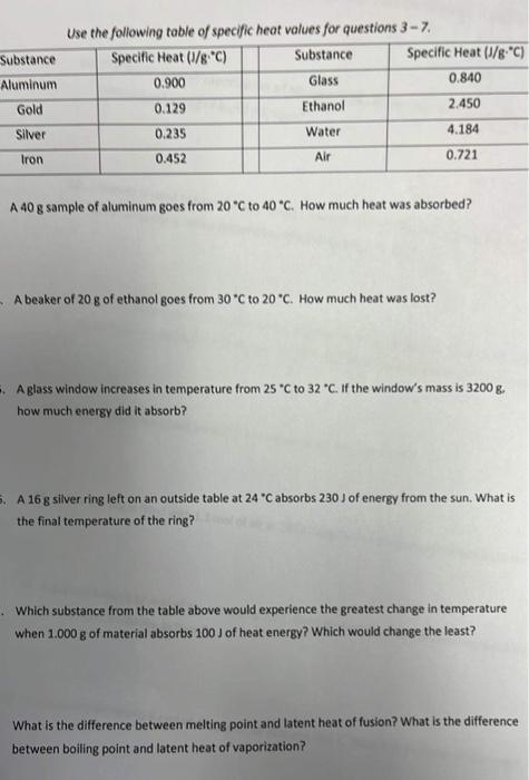 Solved 1. Perform the following temperature conversions; a. | Chegg.com