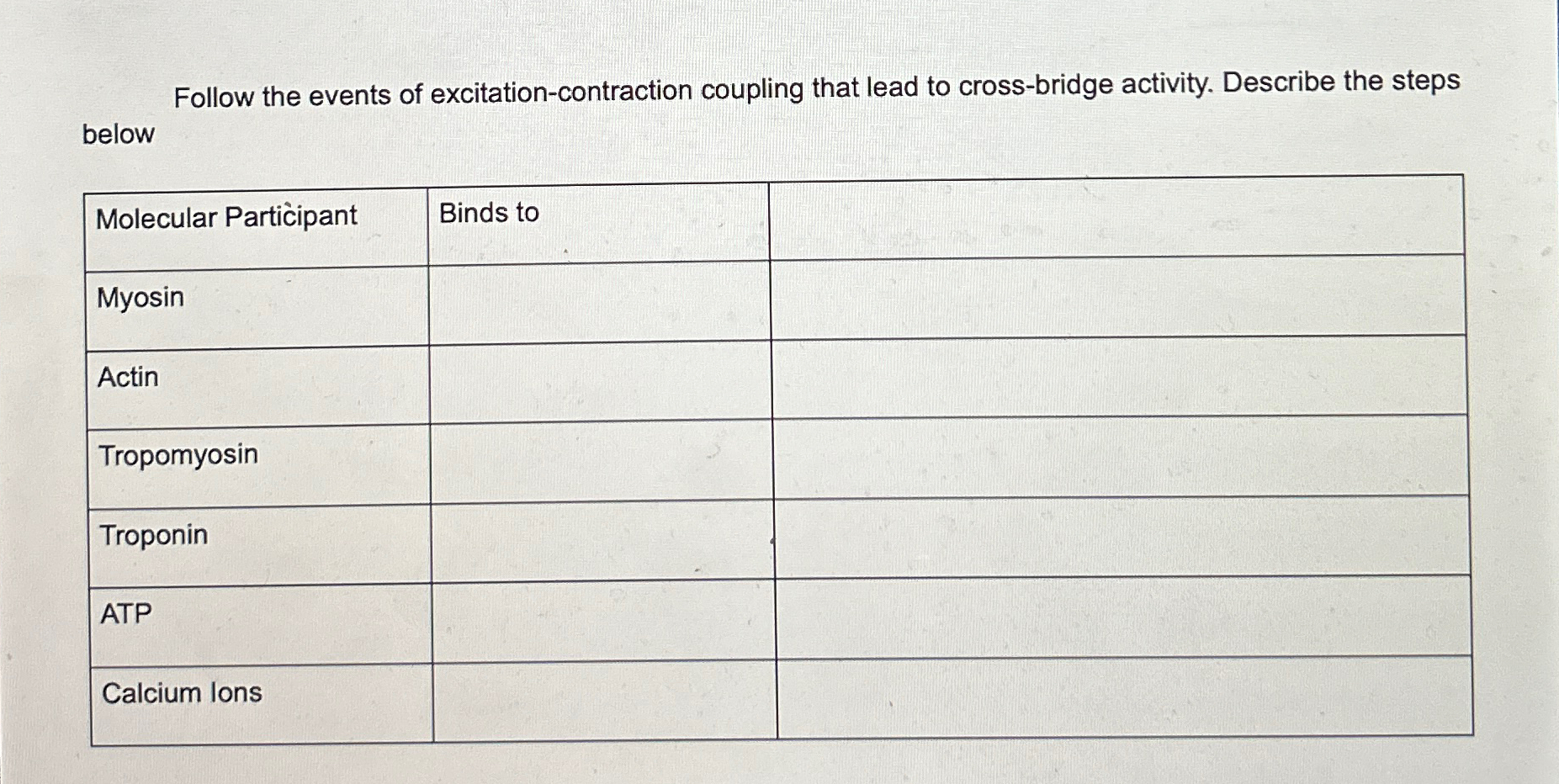 Solved Follow the events of excitation-contraction coupling | Chegg.com