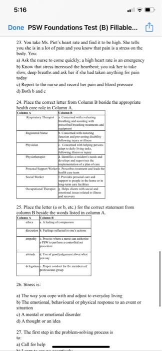 module 7 assignment psw questions and answers