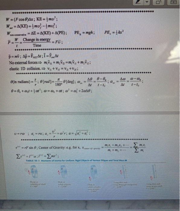 Solved Any Formula Used In Your Solutions Has To Be Liste Chegg Com