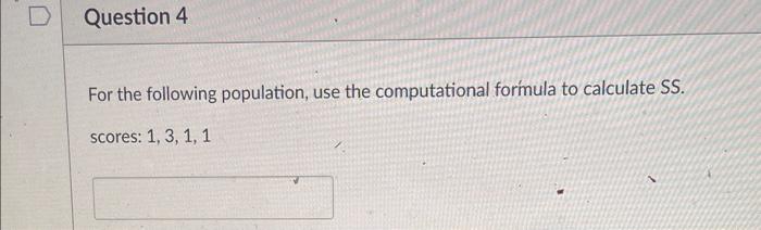 Solved For the following population, use the computational | Chegg.com