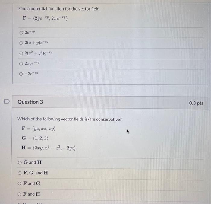 Solved Find A Potential Function For The Vector Field | Chegg.com