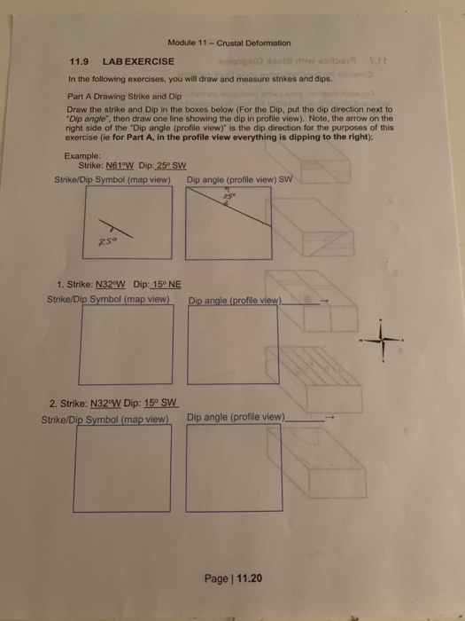 Solved Module 11 Crustal Deformation 11.9 LAB EXERCISE