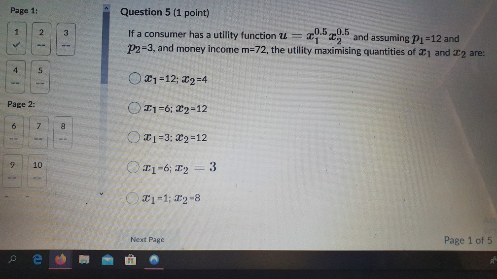 Solved Saved 3 Question 1 (1 point) Suppose that in a | Chegg.com