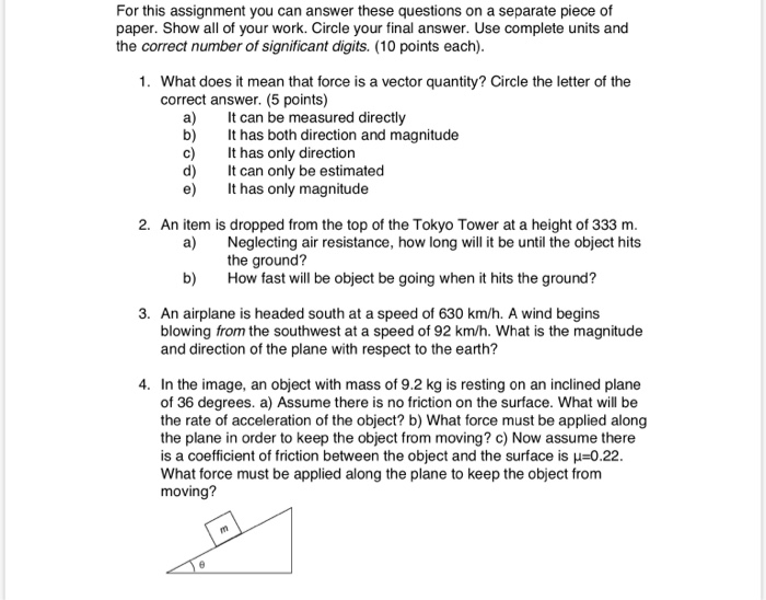 Solved For this assignment you can answer these questions on | Chegg.com