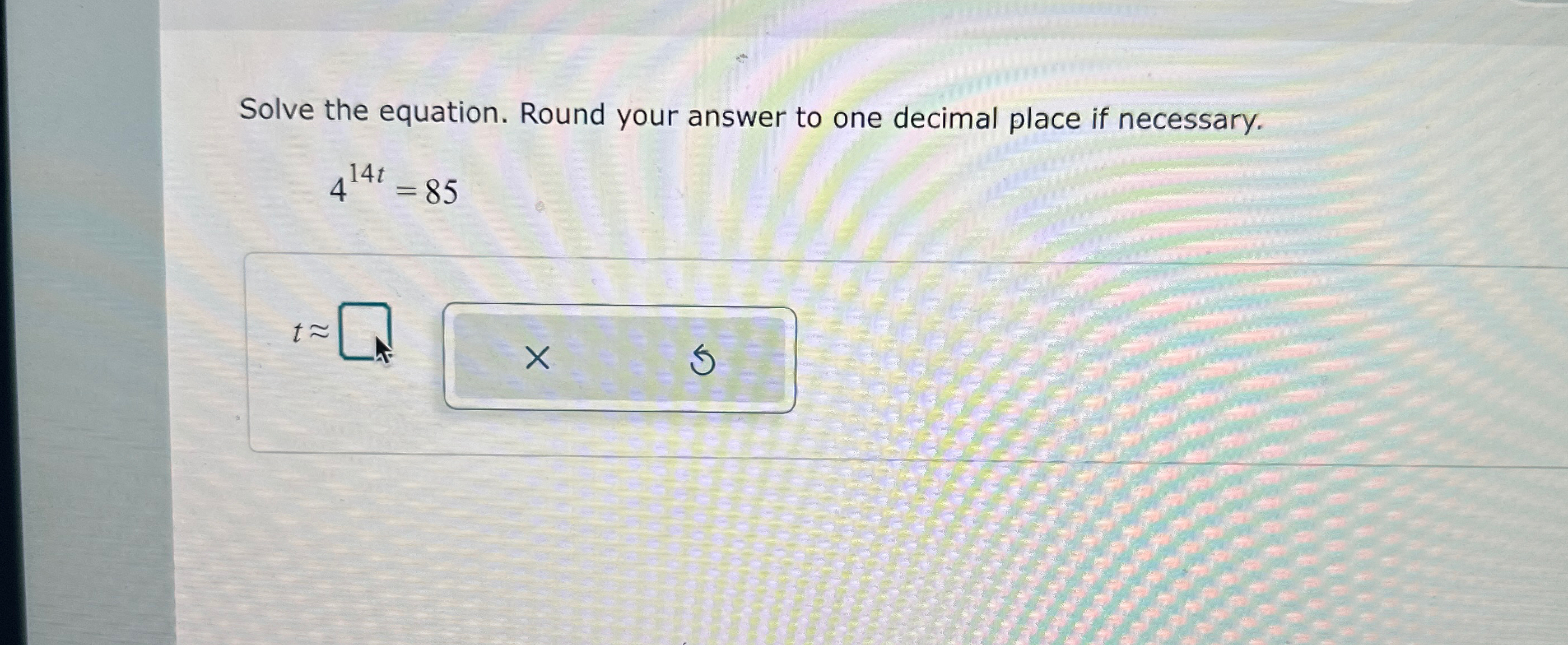 Solved Solve the equation. Round your answer to one decimal | Chegg.com