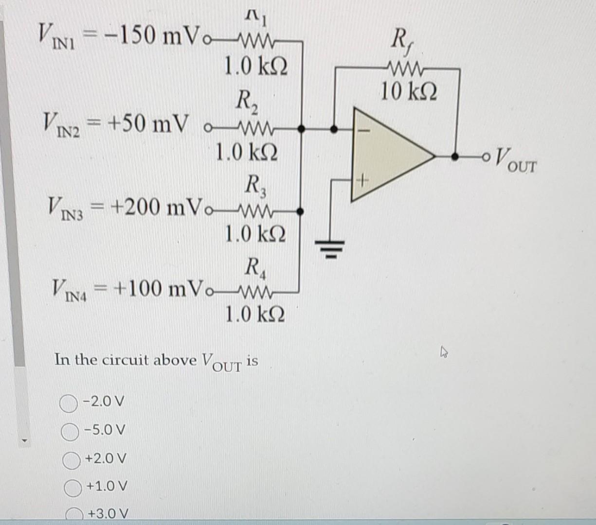 Solved The Circuit Above Is A Differential Amplifier | Chegg.com