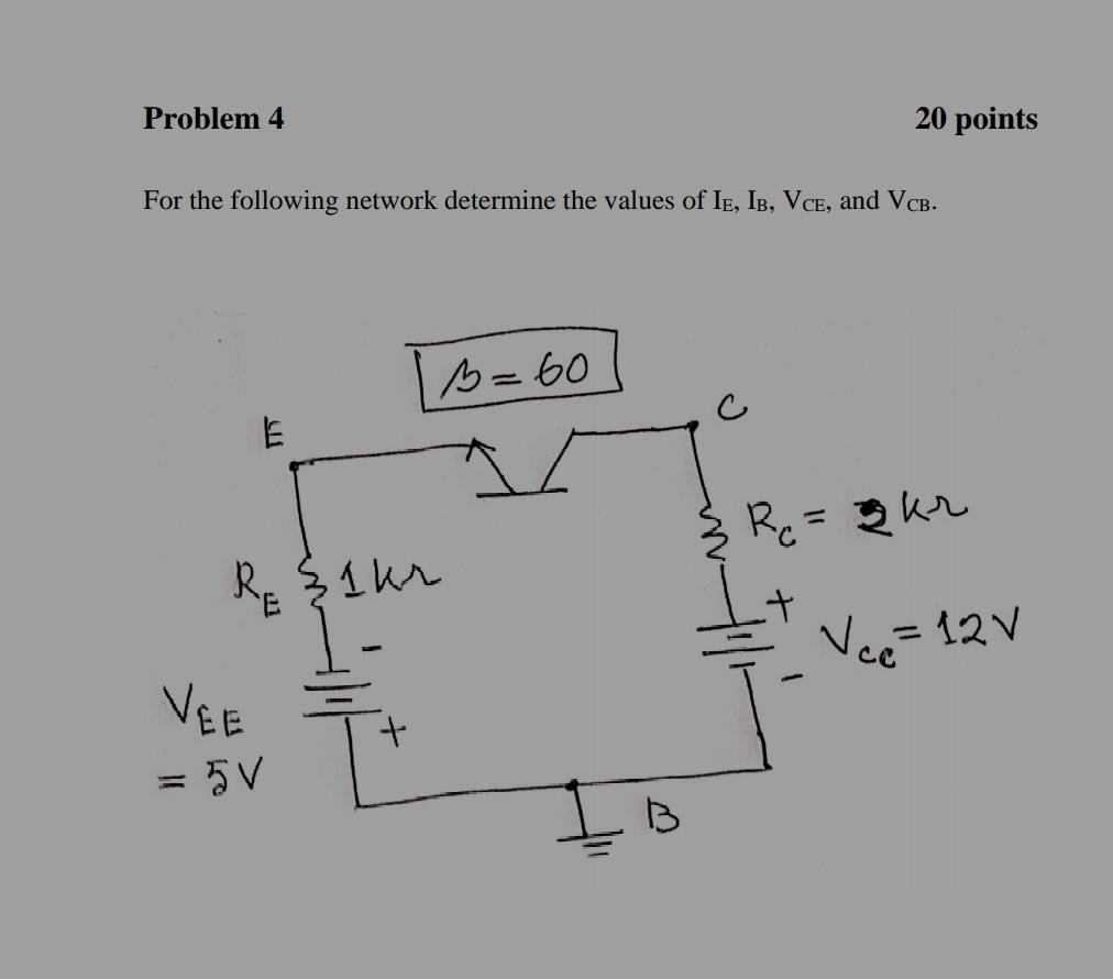 Solved Problem 4 20 Points For The Following Network | Chegg.com