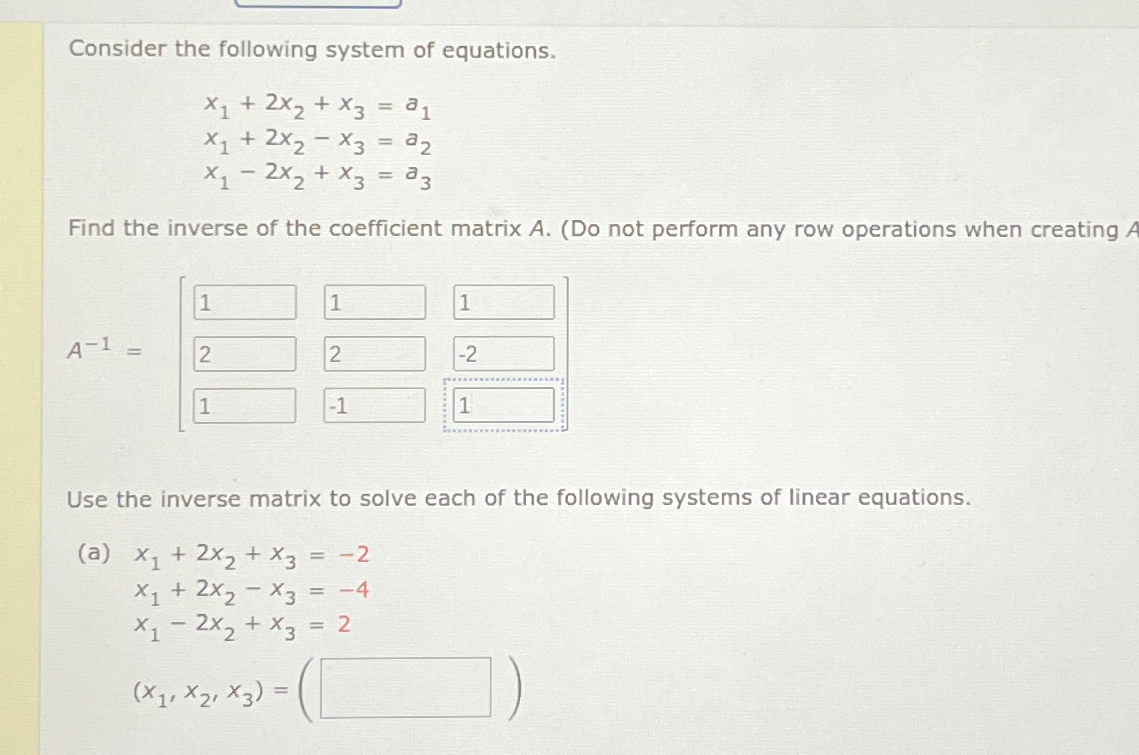 Solved Consider the following system of | Chegg.com