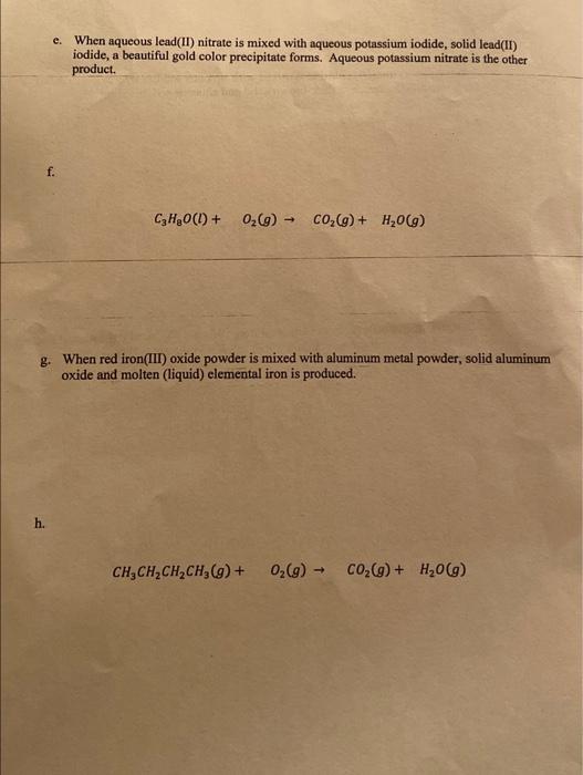 Solved E H F When Aqueous Leadii Nitrate Is Mixed With 9894