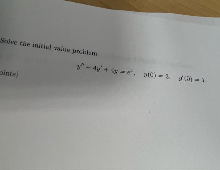 Solved Solve the initial value problem | Chegg.com