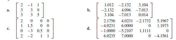 Solved Factor The Following Matrices Into The Lu Decomposition Us